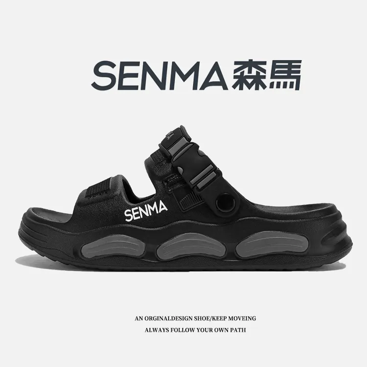 【厚底增高5CM】凉鞋夏季踩屎感户外开车两穿运动沙滩鞋A