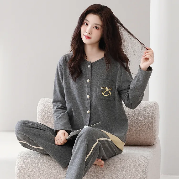 保暖睡衣女秋冬加厚羊毛蚕丝德绒开衫长袖卡通甜美宽松家居服套装