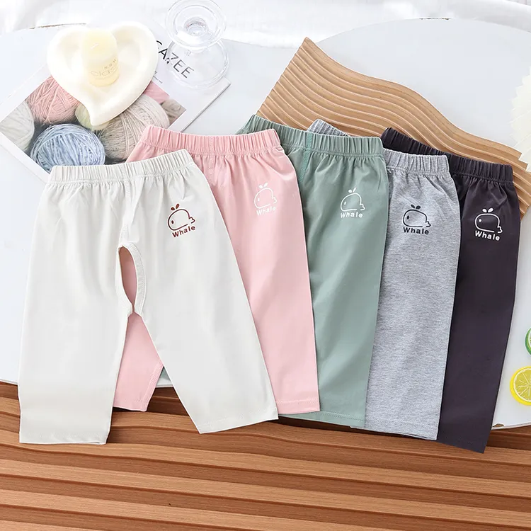 宝宝裤子夏季薄款纯棉外穿男女儿童开裆裤小月龄婴儿夏天分体长裤