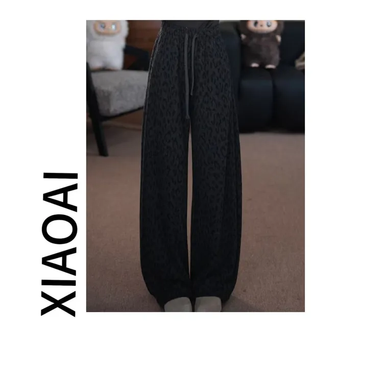 XIAOAI  加绒加厚2025秋冬 时尚高定羊毛弯刀裤F202