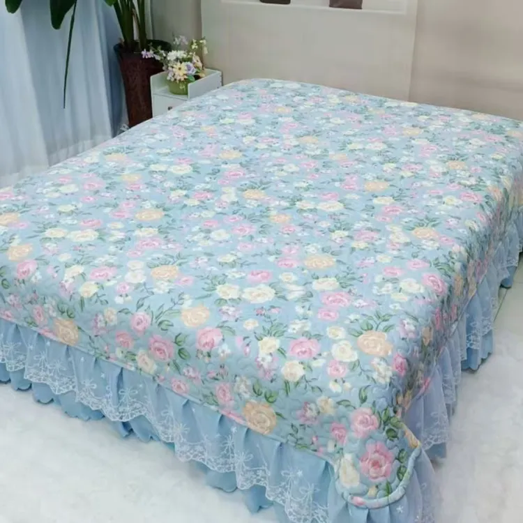 【宝宝绒床盖】蕾丝花边升级款宝宝绒单床盖可机洗不鼓包