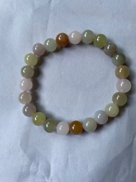 天然和田玉多宝手串女款转运珠素圈手链独特玉石串珠手饰