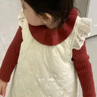 25秋冬新款  自制经典红色单边领毛衣