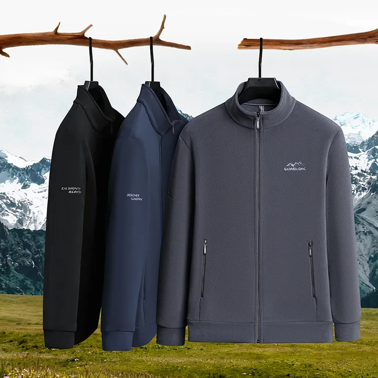 【双面奥粒绒外套】2025秋冬休闲百搭男士立领长袖保暖摇粒绒外套