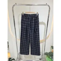 ⭐不厚⭐婴贝绒全松紧腰阔腿格子裤～卡码拍小