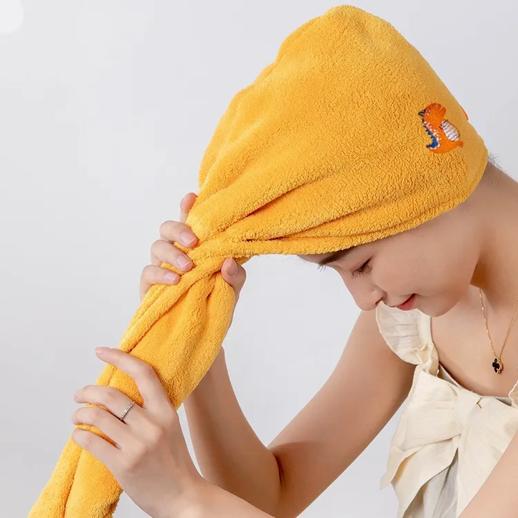 透气吸水兔耳朵款双层款干发帽包头巾速干帽双层成人