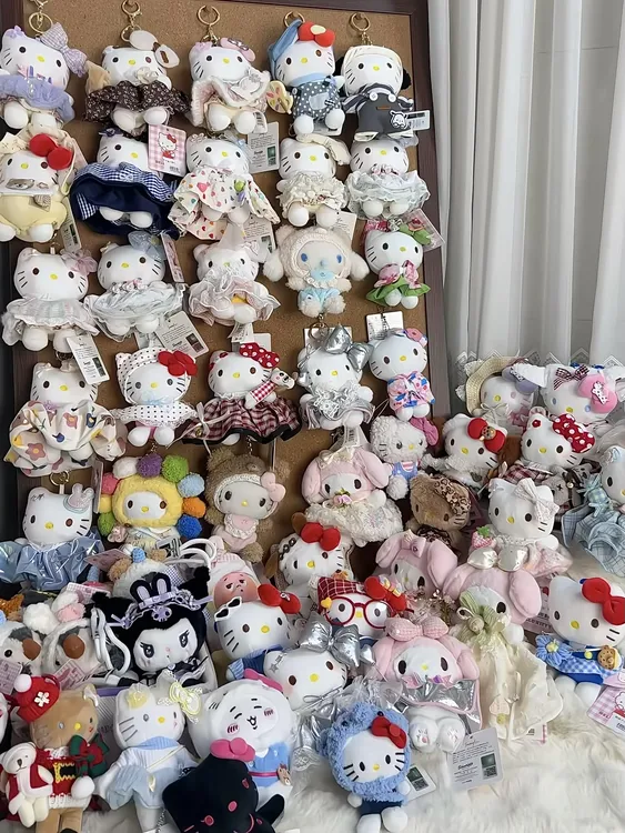 【组合链接】kitty包挂件KT毛绒玩偶手机挂链日式风清新风田园风