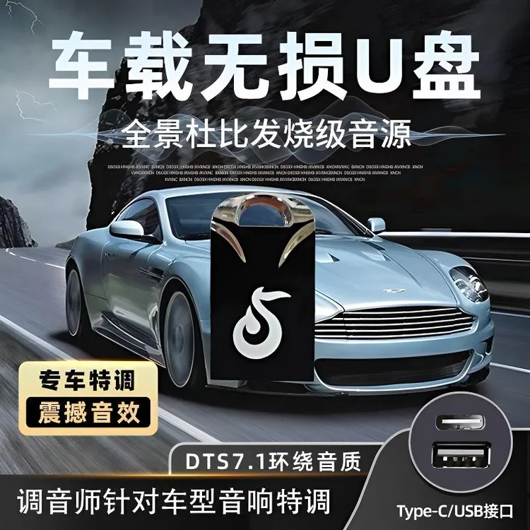2025新款车载音乐U盘金属小巧柏林之声车用高品质无损音乐环绕