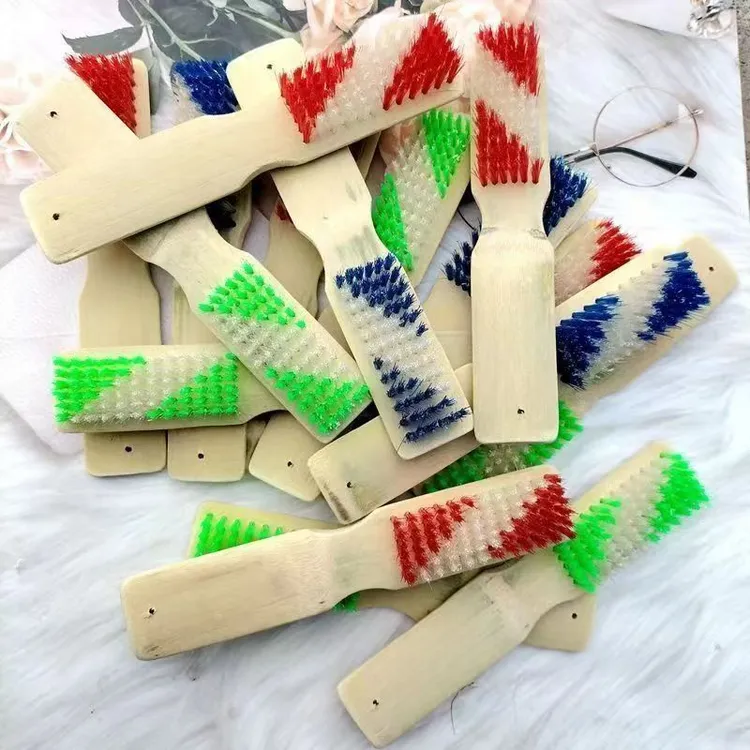 天然竹制鞋刷子硬毛洗鞋刷地毯刷家用洗衣刷长柄刷清洁地板刷神器