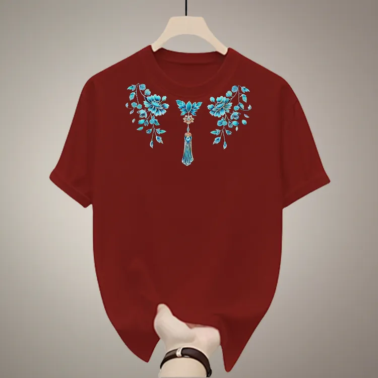 2025新款轻奢高级感男女款纯棉短袖T恤夏季时尚国潮百搭圆领上衣