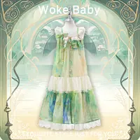 【现货】女童夏季可爱中大童中领套头汉服连衣裙M5358
