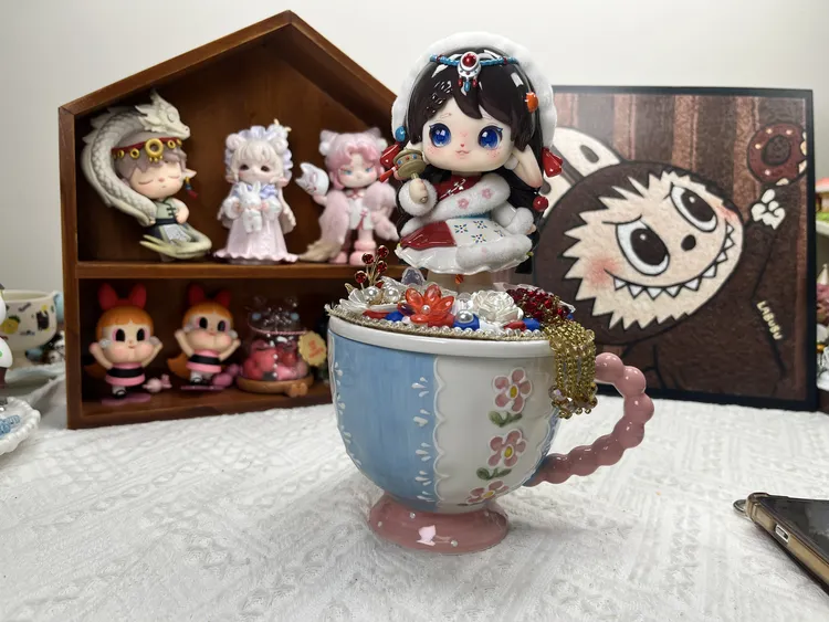 露比系列盲盒手工奶油胶DIY马克杯创意精美节日闺蜜礼物潮玩