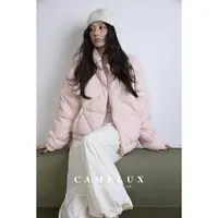 比例一绝的羽绒服 新国标90白鸭绒|防风保暖 立领菱格外套QWA4012