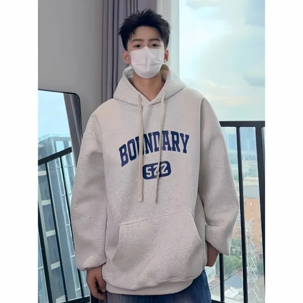 卫衣男秋冬季2025新款重磅连帽上衣男士加绒加厚帽衫潮牌情侣外套