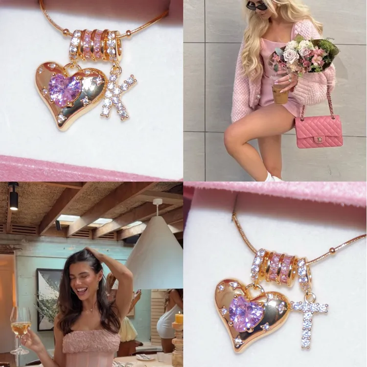 钛钢项链 Sweet letter·字母定制爱心DIY项链高保色闺蜜礼物定制