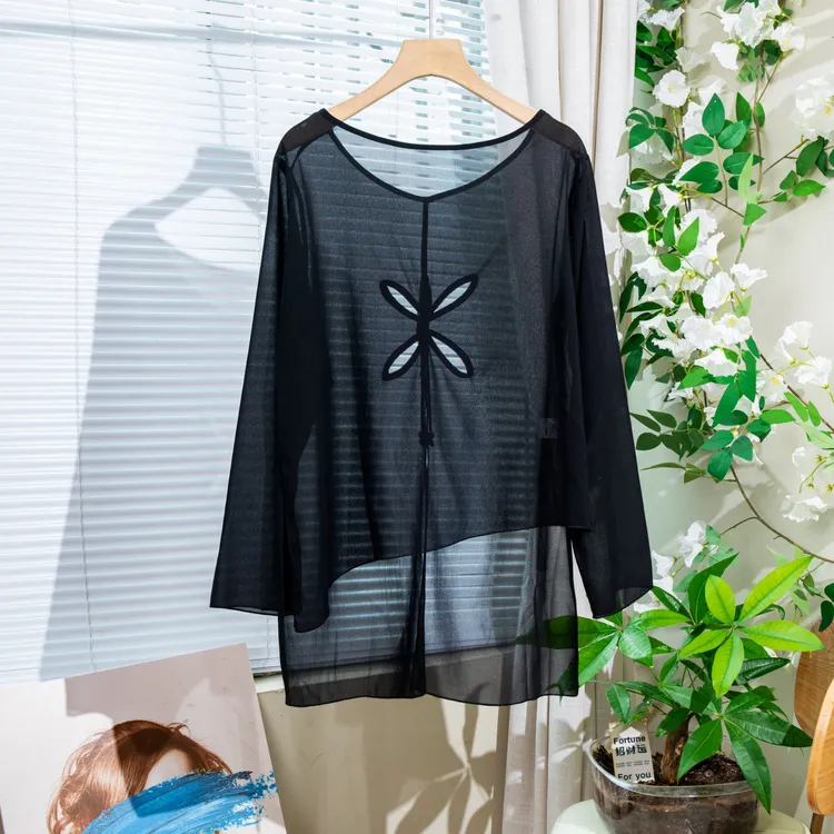 薄如蝉翼~蝴蝶骨美人衬衫国风丝感轻薄罩衫复古新中式防晒上衣