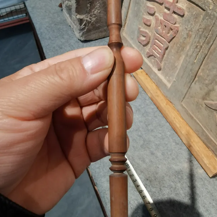 纺线的工具纤子 怀旧物件纯手工红枣木