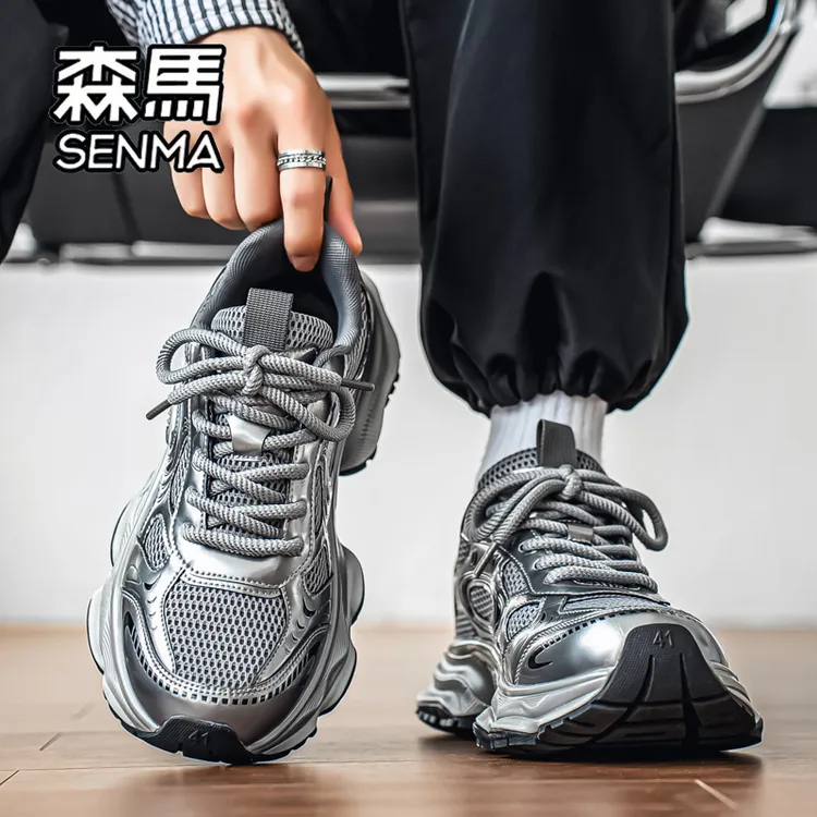 森马男鞋2026新款夏季潮流百搭休闲运动鞋青少年厚底增高老爹鞋男商品图