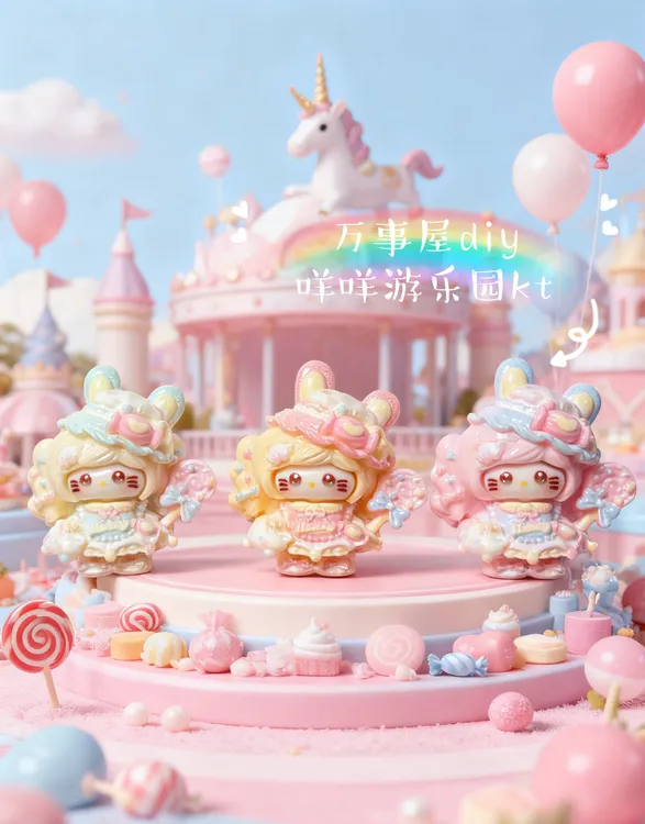 【万事屋diy定制】咩咩游乐园KT 食玩手机饰品 厚卡小卡 奶油胶配件