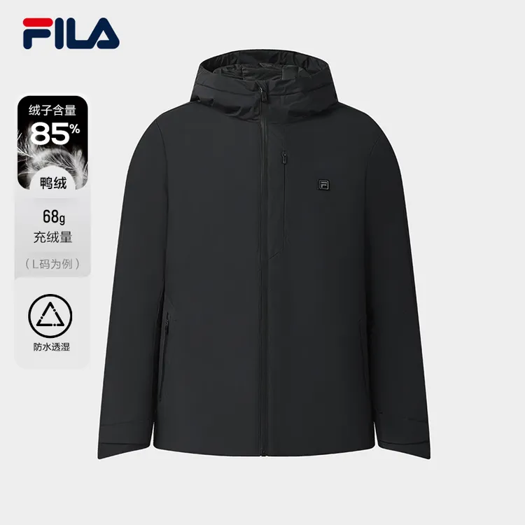 FILA斐乐男士【防水透湿85鸭绒羽绒服】冬季新款保暖外套F51M543901