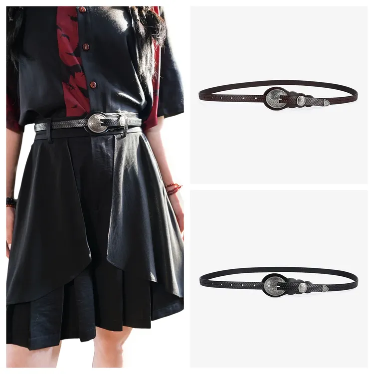 真皮女款气质雕刻腰带森系女嘻哈风民族风时尚皮带韩系百搭配饰