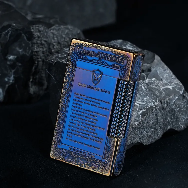 KW烤蓝冰与火之歌卡尔威登打火机侧滑朗声机高档朗声机男士必备