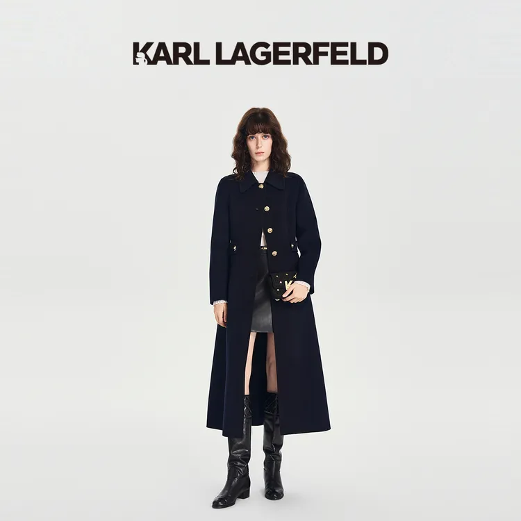 KARL LAGERFELD卡尔拉格斐2025冬季新款毛呢外套老佛爷M27E2941商品图