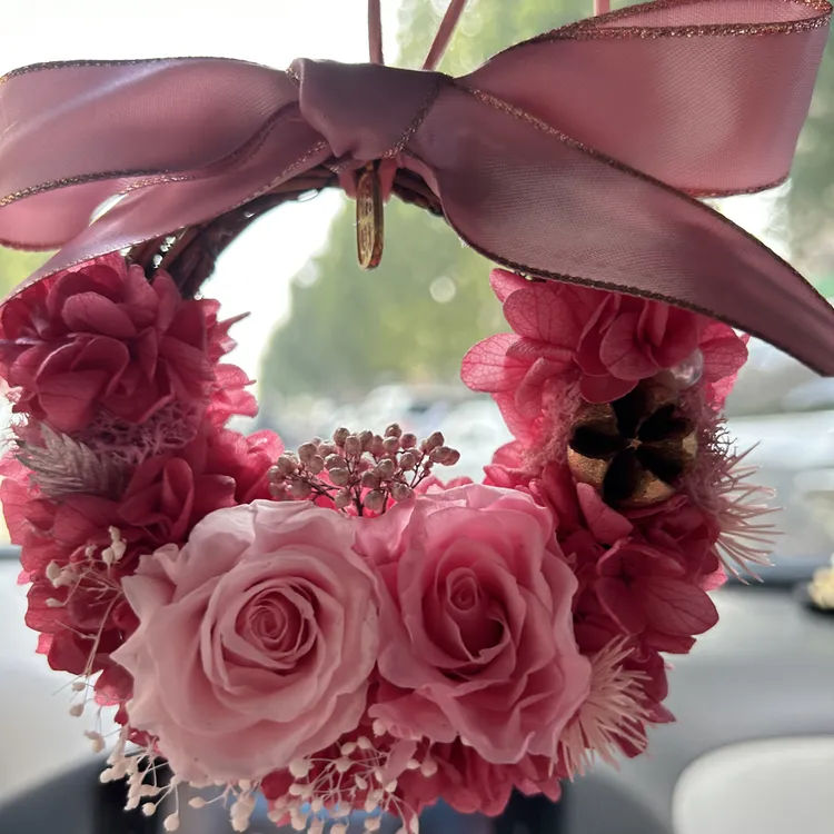 永生花汽车挂件纯手工制作原创设计