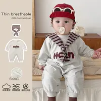 【限送披肩】婴儿连体衣舒绒棉无骨外出服男女宝宝潮服哈衣秋装