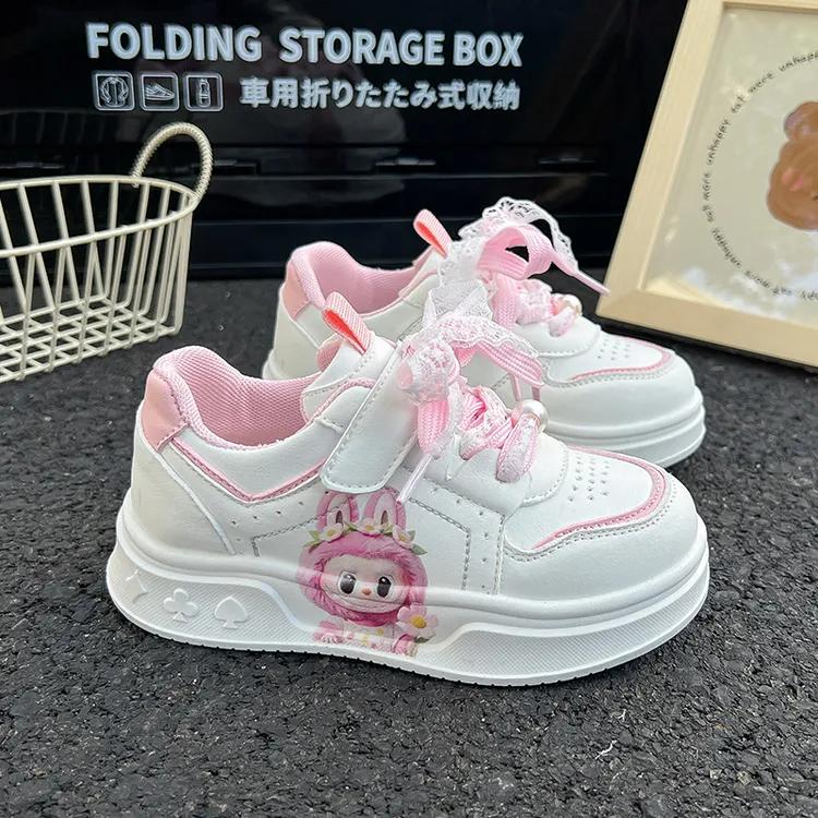 女童鞋子2025新款秋季儿童小白鞋软底休闲运动板鞋中大童女孩白鞋