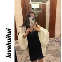 lovehuihui 《优雅时装》金色亮片钉珠针织连衣裙