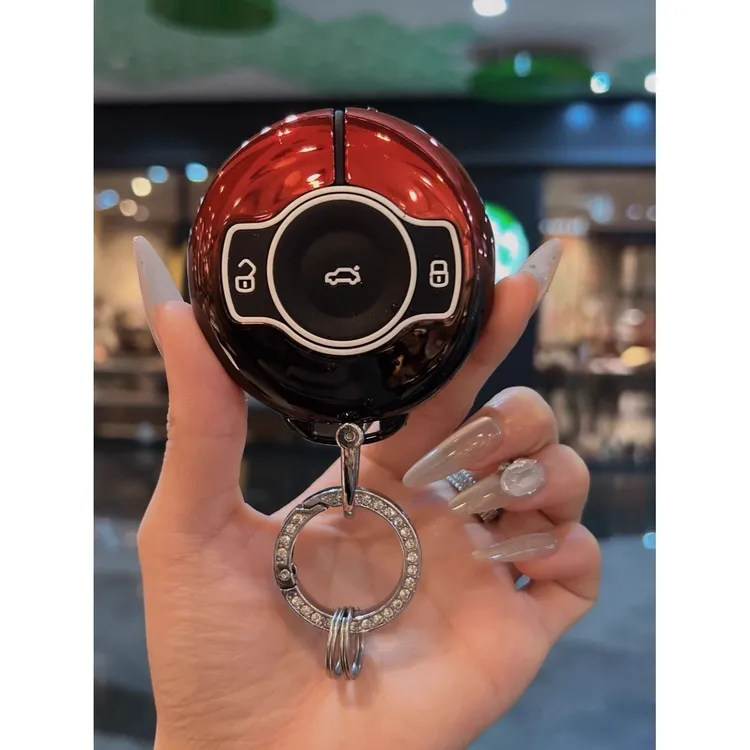 适用于奔驰smart精灵钥匙套精灵一号#1斯玛特#3女Pro+高档包壳扣