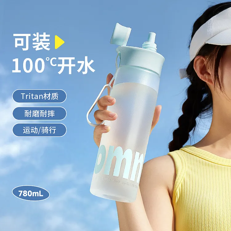 2026新款tritan运动大容量水壶男学生书包水杯子吸管上学儿童女夏商品图