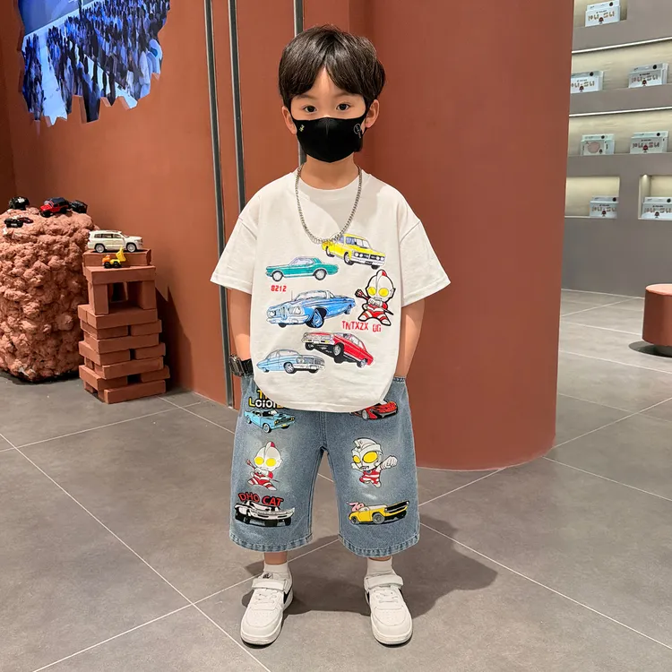 奥特曼儿童衣服2026新款男童酷帅套装宝宝夏装小男孩夏季薄款短袖