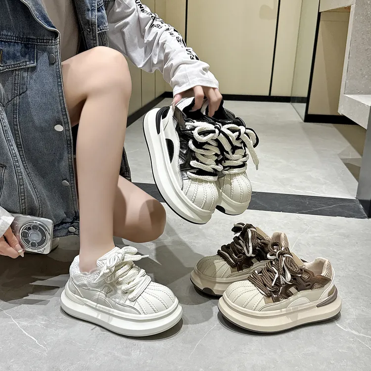 小众轻奢设计师款厚底潮鞋ins潮流休闲百搭时尚透气滑板鞋37-8