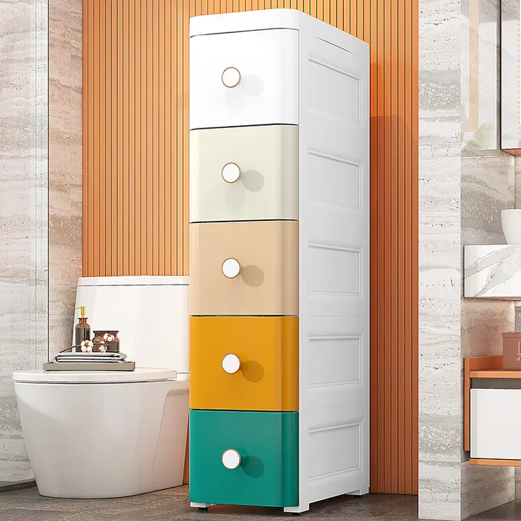 仟柏霖储物夹缝多层收纳柜浴室收纳箱卫生间防水落地式储物柜侧柜