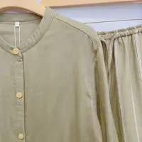 秋冬纯棉男士睡衣3层棉纱大码休闲宽松可外穿家居服套装258524