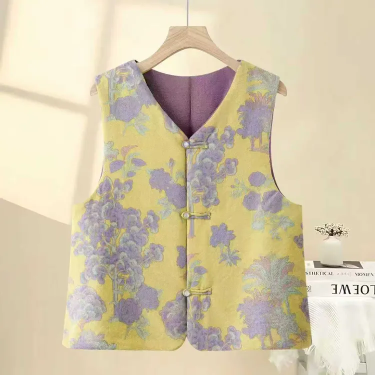 复古风常规款秋冬春季新款女马甲