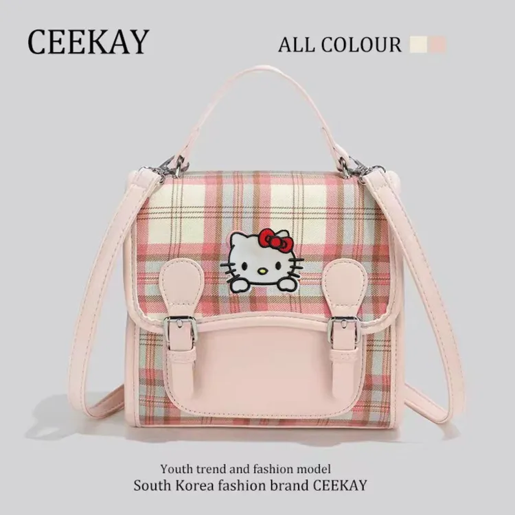 凯蒂猫高级双肩包百搭时尚新款小众设计手提单肩小方包学生背包