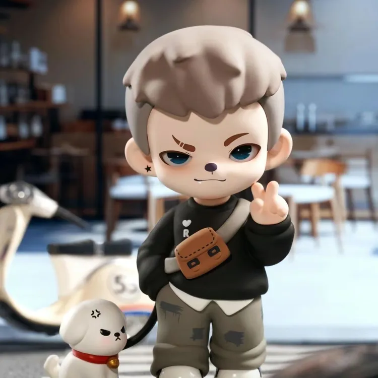 【国版】高品质哥哥系列TNT遛狗吊卡可爱潮玩手办