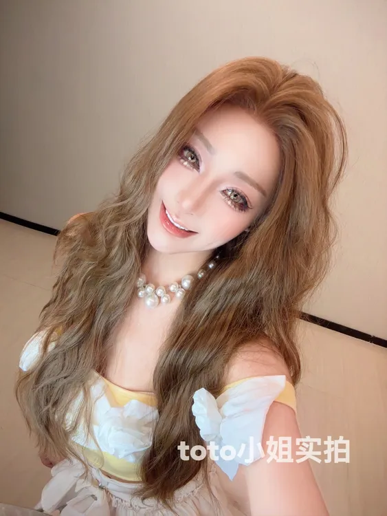 【法式蛋卷】蜜茶棕·免发网免贴胶半蕾丝隐形无边逼真假发全头套