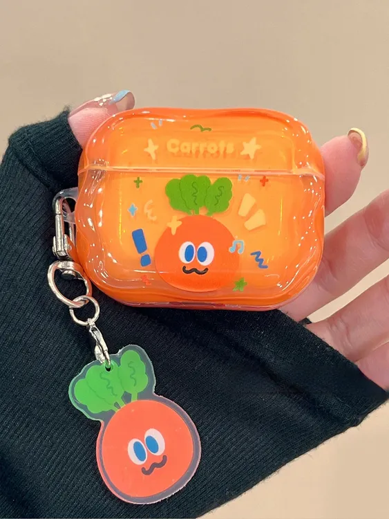 创意卡通惊讶胡萝卜适用airpodspro3保护套新4代airpods3耳机壳
