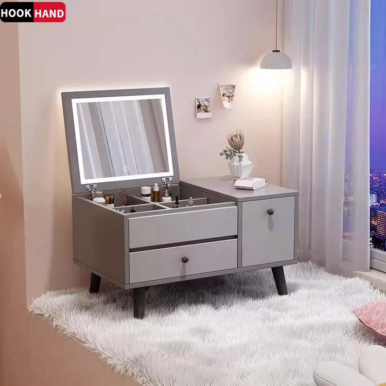梳妆台卧室现代简约梳妆桌家用飘窗化妆台小型化妆柜小桌子化妆桌