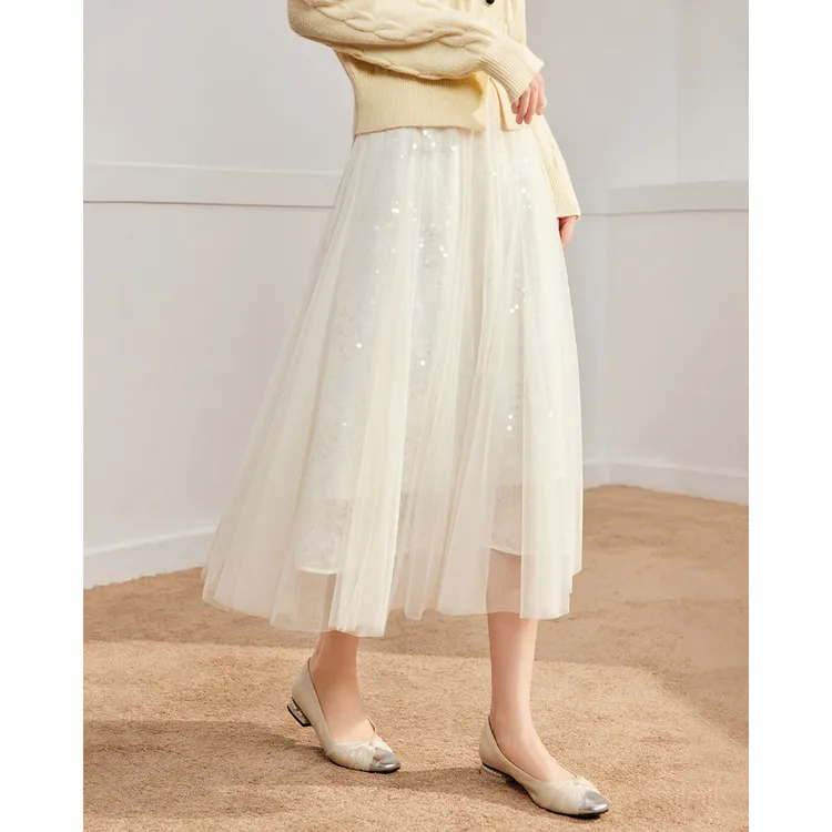 IEF/爱依服半身裙2025冬春新款法式仙女风通勤气质百搭设计感单裙