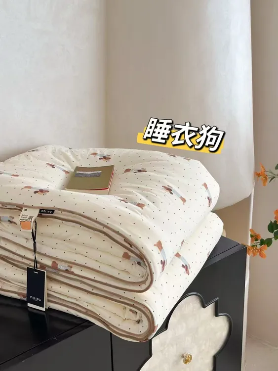 【春田记】 秋季新款超软针织棉嵌条春秋被（像棉花糖一样软，可机洗）