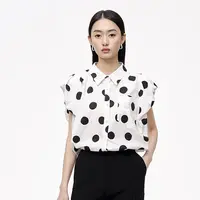 【小余专属】商场同款夏季新品宽肩无袖纯棉波点衬衫N044A42385