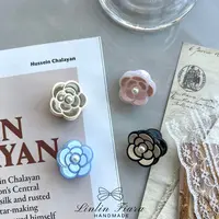 【露思同款】醋酸刘海抓夹山茶花小醋酸抓夹原创设计发夹发饰