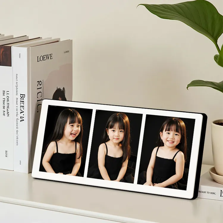 三宫格定制相框摆台宝宝亲子照时尚简约单面照片冲印水晶电视柜
