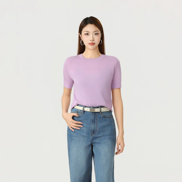 GIRDEAR/哥弟爆款夏新款上衣黑色气质显瘦百搭透气短袖T恤138101