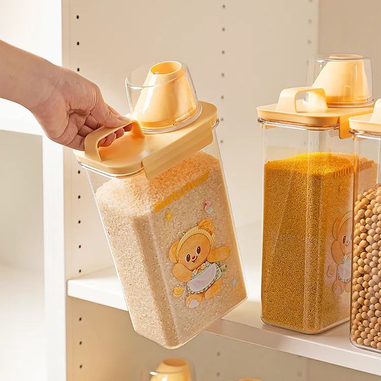 【摩登主妇&黄油小熊】米桶家用密封桶狗粮猫粮储存罐杂粮收纳盒